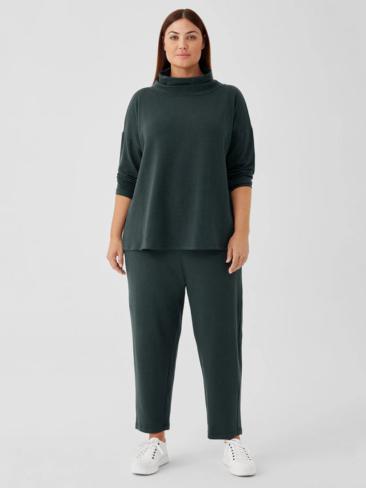 Cozy Brushed Terry Hug Funnel Neck Top