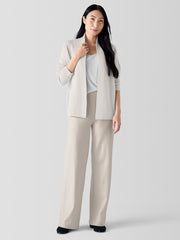 Felted Wool Jersey&nbsp;Wide-Leg Long Pant in Regenerative Wool
