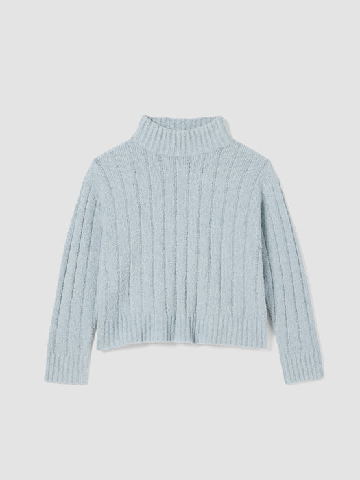 Cotton Fluff Rib Turtleneck Top