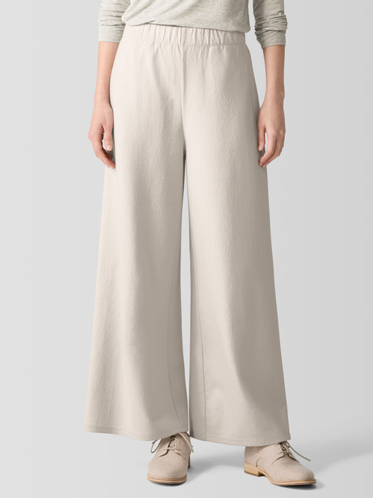 Felted Wool Jersey Wide-Leg Pant in Regenerative Wool