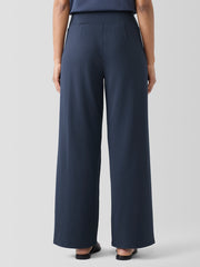 Pima Cotton Stretch Jersey Wide-Leg Pant