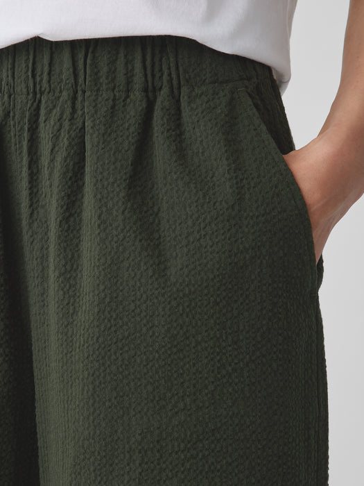 Organic Cotton Ripple&nbsp;Wide-Leg Pant