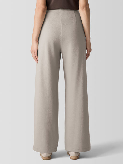 Felted Wool Jersey&nbsp;Wide-Leg Long Pant in Regenerative Wool