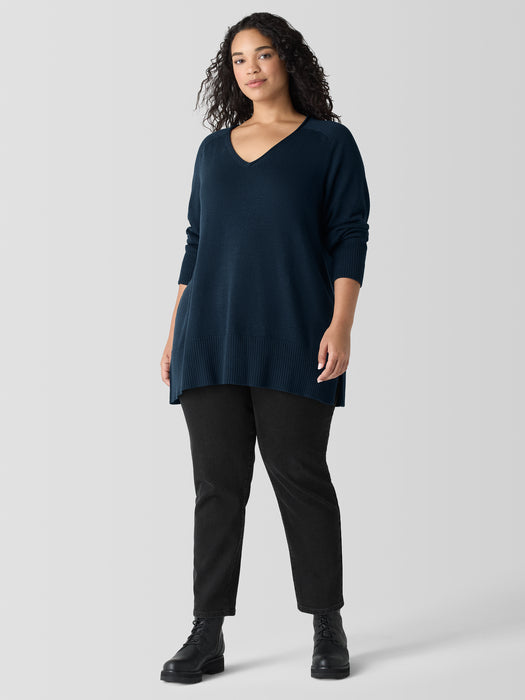 Peruvian Cotton Blend V-Neck Top