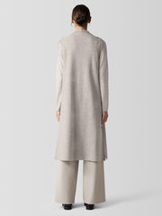 Lightweight Boiled Wool Shawl Collar Vest in Regenerative Wool