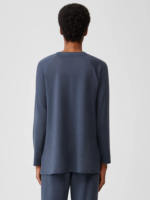 Cozy Brushed Terry Hug Raglan-Sleeve Top