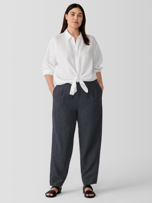 Washed Organic Linen D&eacute;lav&eacute; Lantern Pant