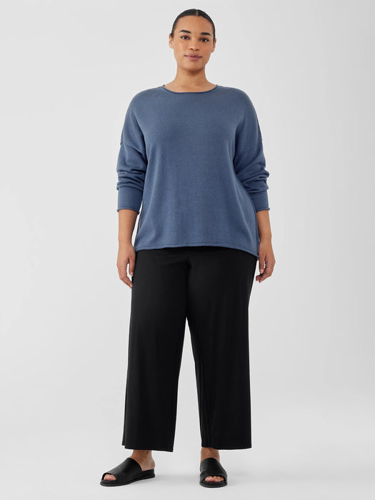 Peruvian Cotton Blend Crew Neck Top