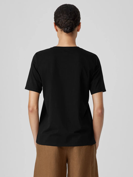 Organic Pima Cotton Jersey&nbsp;Round Neck Tee