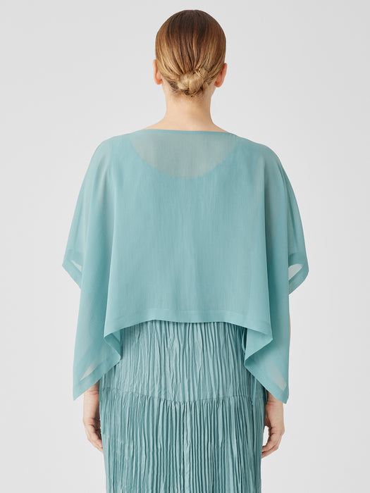 Sheer Silk Georgette Poncho