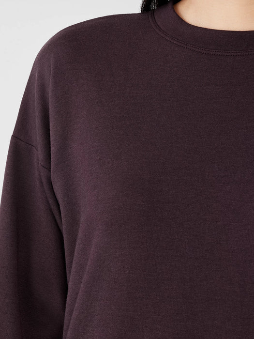 Cozy Brushed Terry Hug Crew Neck Top