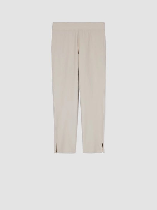 Washable Stretch Crepe Pant with Slits