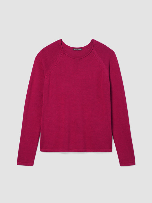 Peruvian Cotton Blend Crew Neck Top