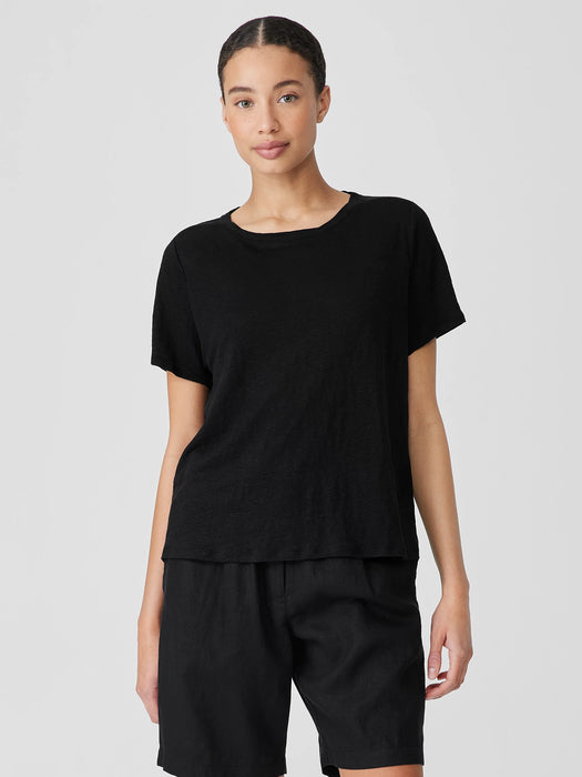 Organic Linen Jersey Crew Neck Tee