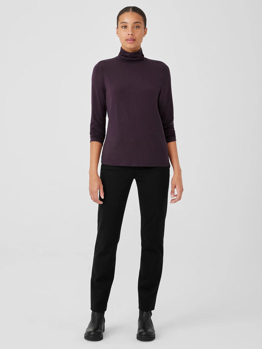 Fine Jersey Scrunch Neck Top