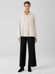 Washable Stretch Crepe Wide-Leg Pant