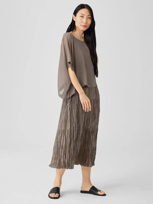 Sheer Silk Georgette Poncho