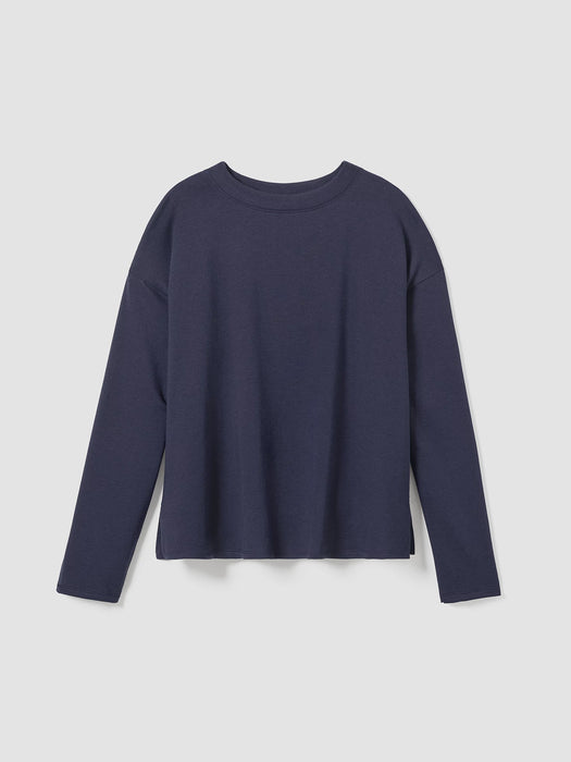 Cozy Brushed Terry Hug Crew Neck Top