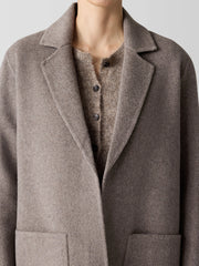 Doubleface Wool Cloud Notch Collar Coat