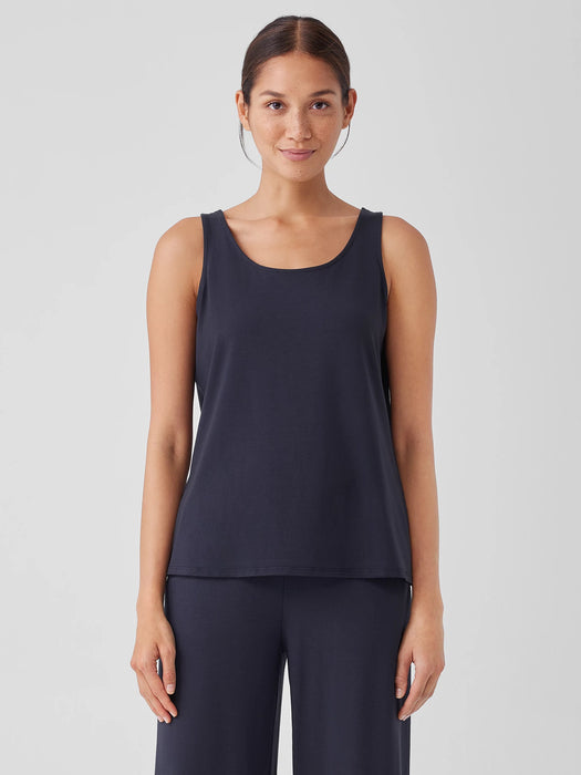 Stretch Jersey Knit Scoop Neck Tank
