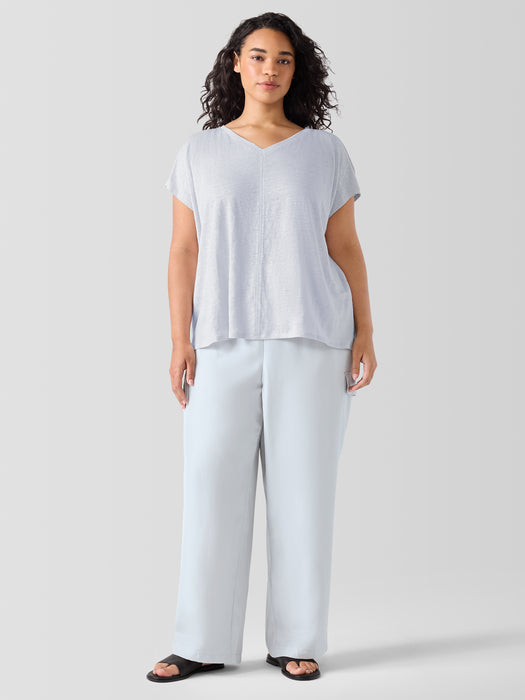 Organic Linen Jersey V-Neck Tee