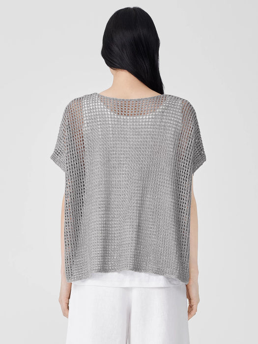 Organic Linen D&eacute;lav&eacute; Bateau Neck Top