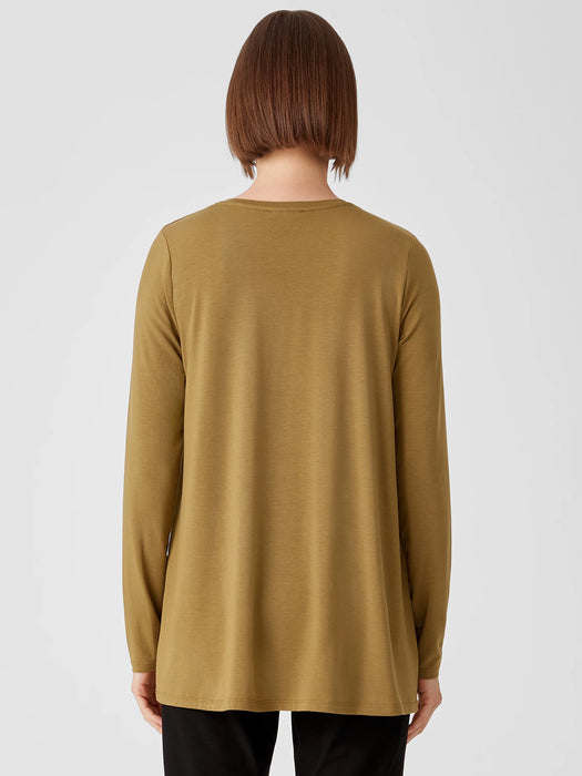 Fine Jersey Crew Neck Top