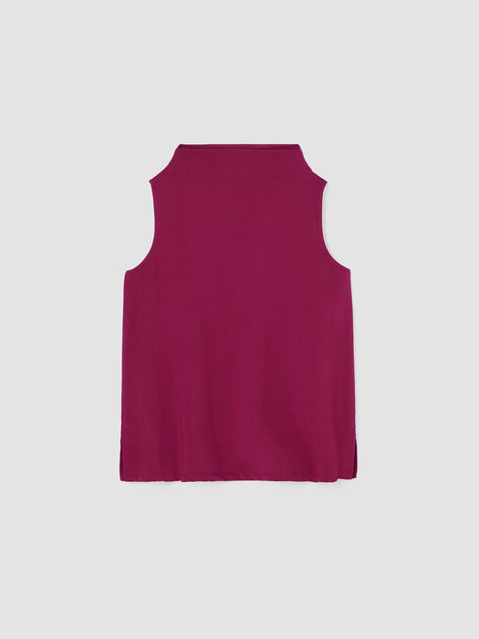 Pima Cotton Stretch Jersey Funnel Neck Tank