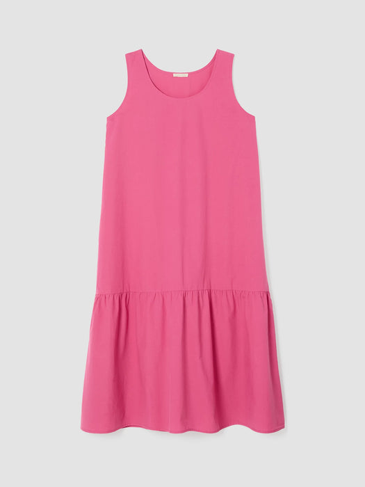 Washed Organic Cotton Poplin Tiered Dress