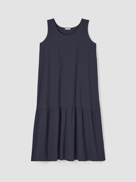 Washed Organic Cotton Poplin Tiered Dress