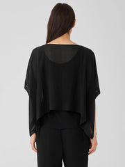 Sheer Silk Georgette Poncho