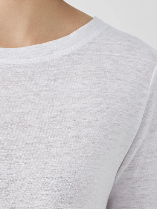Organic Linen Jersey Crew Neck Top