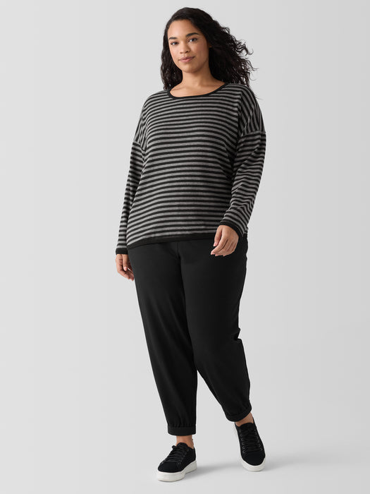 Striped Cozy Brushed Terry Box-Top