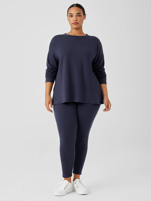 Cozy Brushed Terry Hug Crew Neck Top