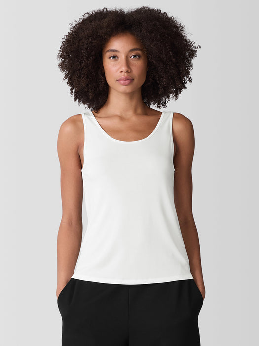 Stretch Silk Jersey&nbsp;Scoop Neck Tank