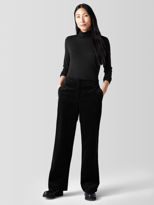 Organic Cotton Corduroy Wide-Leg Pant
