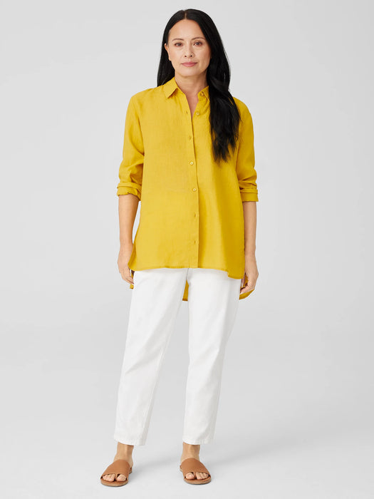 Handkerchief Linen Classic Collar Shirt