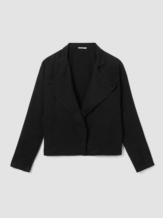 Sandwashed Twill Stand Collar Jacket