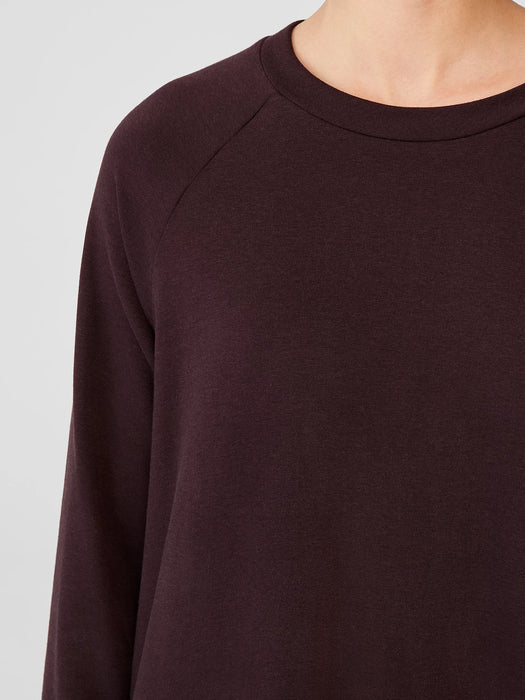 Cozy Brushed Terry Hug Raglan-Sleeve Top