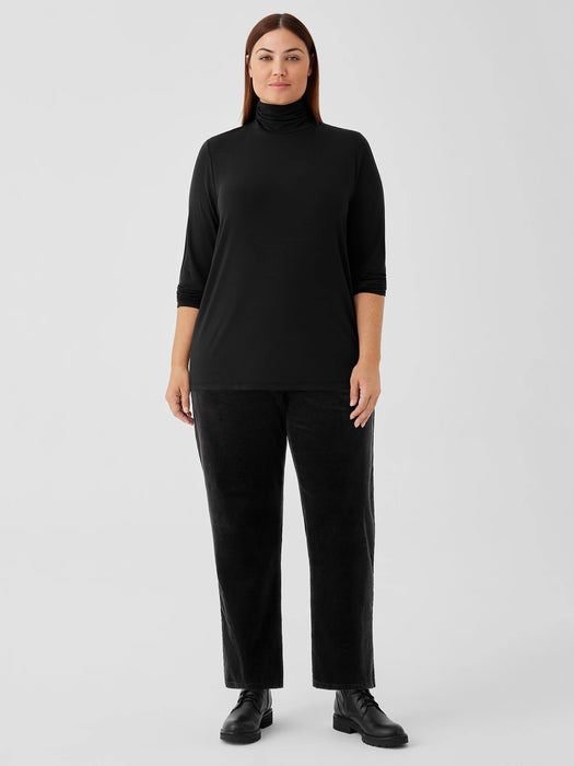 Fine Jersey Scrunch Neck Top