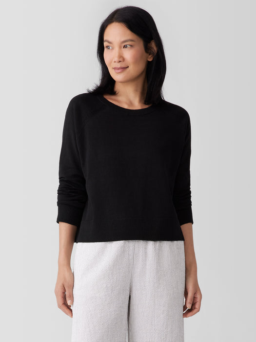 Organic Linen Cotton Raglan-Sleeve Top