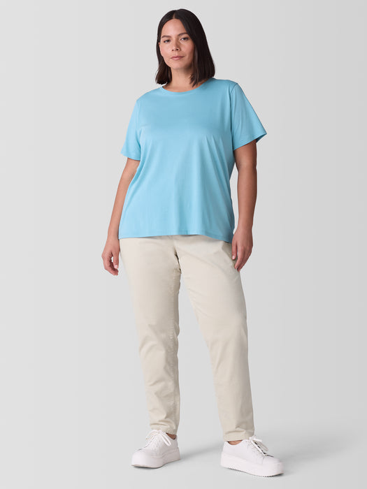 Organic Pima Cotton Jersey&nbsp;Round Neck Tee