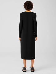 Stretch Jersey Knit Jewel Neck Dress