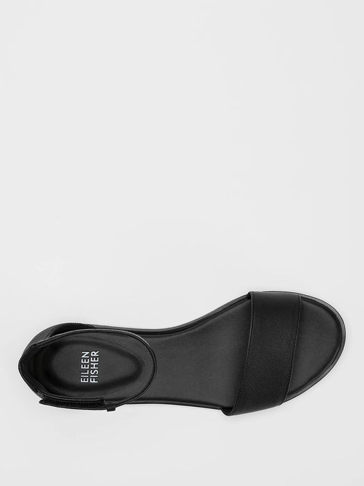 Razz Tumbled Leather Ankle-Strap Sandal