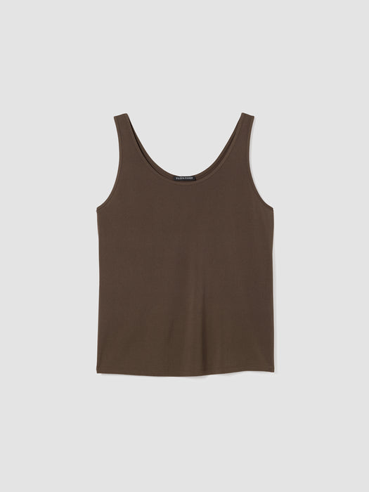 Stretch Silk Jersey&nbsp;Scoop Neck Tank