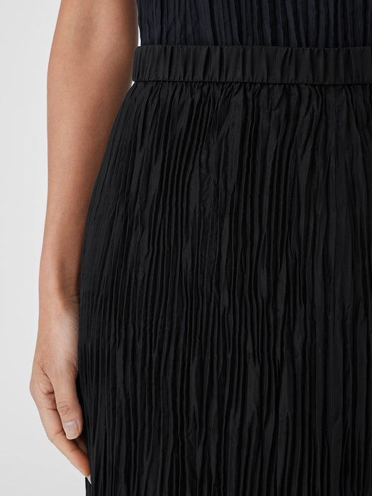 Crushed Silk Maxi Skirt