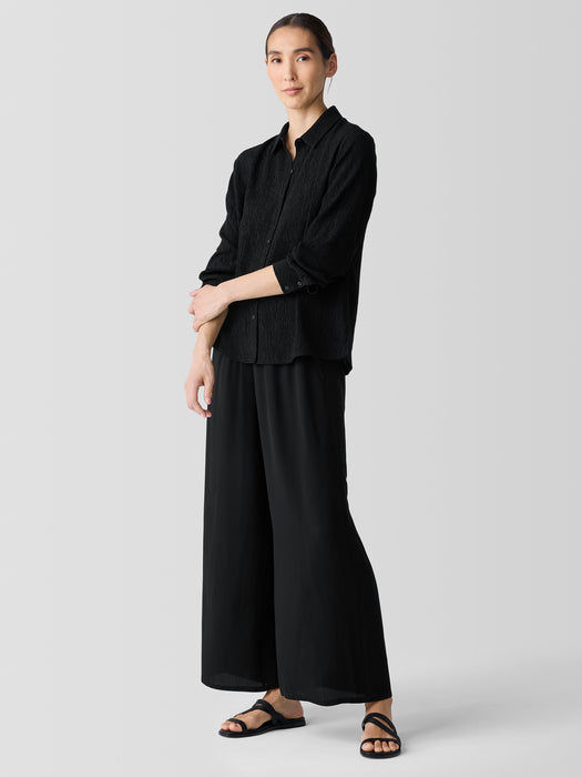 Woven Pliss&eacute; Classic Collar Shirt