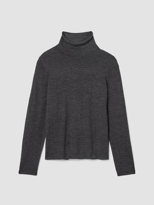 Fine Merino Turtleneck Top in&nbsp;Regenerative Wool