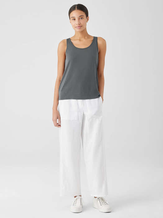 Stretch Silk Jersey&nbsp;Scoop Neck Tank
