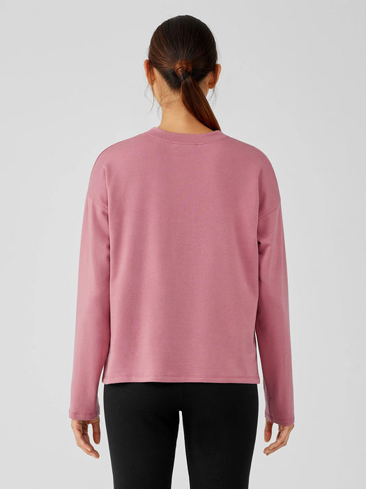 Cozy Brushed Terry Hug Crew Neck Top